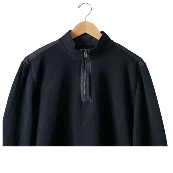 Hugo Boss Men's Sidney 1/4 Zip Stand Collar Black Sporty Pullover Size Large - Picture 5 of 8